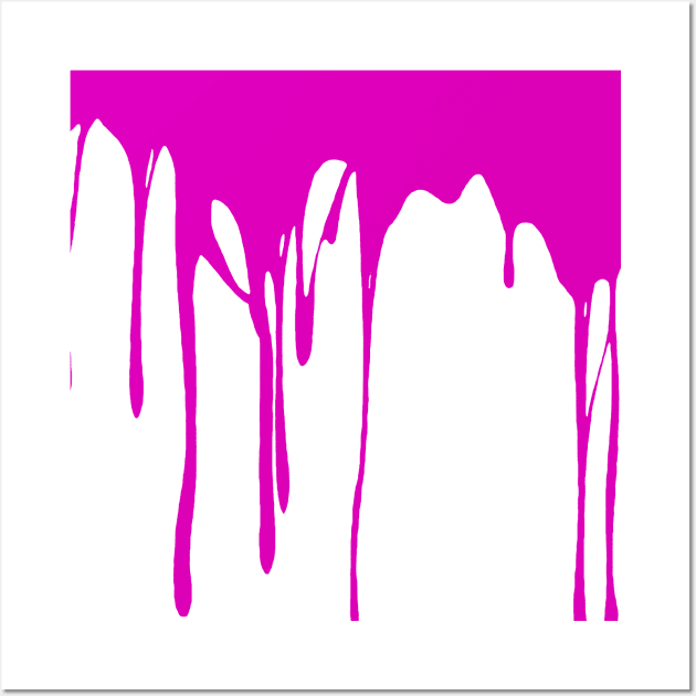 Pink Dripping Paint Wall Art by CBV